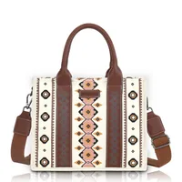Unisex Small Canvas Color Block Vintage Style Ethnic Style Square Zipper Square Bag sku image 4