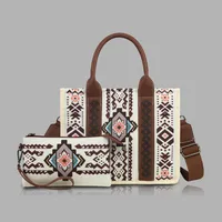 Unisex Small Canvas Color Block Vintage Style Ethnic Style Square Zipper Square Bag sku image 7