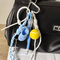Plastic Polyester Iron Tower Slippers Ball Bag Pendant Keychain Bag Charms main image 3