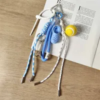 Plastic Polyester Iron Tower Slippers Ball Bag Pendant Keychain Bag Charms main image 5