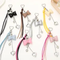Pu Leather Heart Shape Bow Knot Bag Charms main image 1