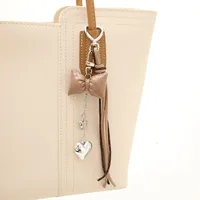 Pu Leather Heart Shape Bow Knot Bag Charms main image 3