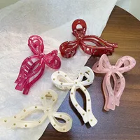 Modern Style Classic Style Women's Bow Knot Resin Spray Paint Hair Claws main image 1