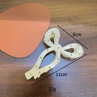 Modern Style Classic Style Women's Bow Knot Resin Spray Paint Hair Claws main image 2
