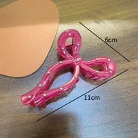 Modern Style Classic Style Women's Bow Knot Resin Spray Paint Hair Claws sku image 3