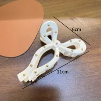 Modern Style Classic Style Women's Bow Knot Resin Spray Paint Hair Claws sku image 2