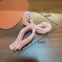 Modern Style Classic Style Women's Bow Knot Resin Spray Paint Hair Claws sku image 4