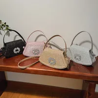 Women's Medium Glitter Geometric Elegant Sewing Thread Square Magnetic Buckle Square Bag main image 1