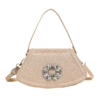 Women's Medium Glitter Geometric Elegant Sewing Thread Square Magnetic Buckle Square Bag main image 4