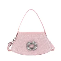 Women's Medium Glitter Geometric Elegant Sewing Thread Square Magnetic Buckle Square Bag sku image 2