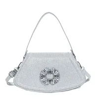 Women's Medium Glitter Geometric Elegant Sewing Thread Square Magnetic Buckle Square Bag sku image 4