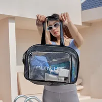 Simple Style Letter PVC Storage Bag main image 1