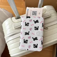 Women's Heart Shape Cat Bow Knot Pu Snap Button main image 1