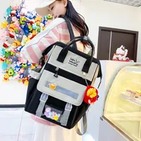 Color Block Casual School School Backpack main image 2