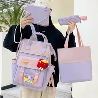 Color Block Casual School School Backpack main image 3