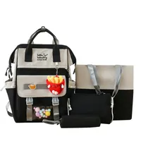 Color Block Casual School School Backpack main image 5