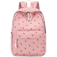 Clouds Strawberry Casual School School Backpack main image 2