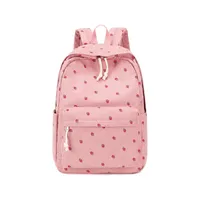 Clouds Strawberry Casual School School Backpack sku image 2