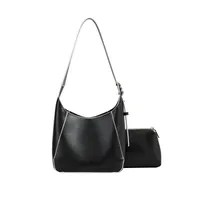 Women's Pu Leather Solid Color Streetwear Sewing Thread Bucket Open Bag Sets Tote Bag main image 1