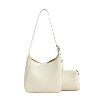 Women's Pu Leather Solid Color Streetwear Sewing Thread Bucket Open Bag Sets Tote Bag sku image 2
