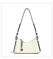 Women's Pu Leather Solid Color Streetwear Chain Dumpling Shape Zipper Tote Bag sku image 1