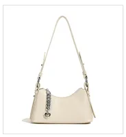 Women's Pu Leather Solid Color Streetwear Chain Dumpling Shape Zipper Tote Bag sku image 2