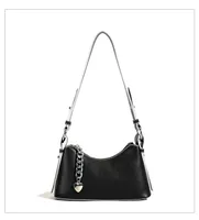 Women's Pu Leather Solid Color Streetwear Chain Dumpling Shape Zipper Tote Bag sku image 4