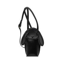 Women's Pu Leather Animal Cartoon Cute Sewing Thread Oval Zipper Crossbody Bag sku image 4