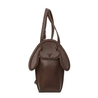 Women's Pu Leather Animal Cartoon Cute Sewing Thread Oval Zipper Crossbody Bag sku image 5