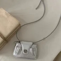 Women's Small Pu Leather Solid Color Streetwear Square Zipper Square Bag main image 3