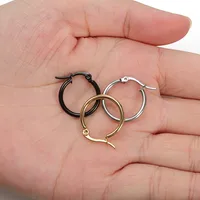 Source Factory Wholesale Stainless Steel Earrings Exaggerated Titanium Steel Earrings Titanium Steel Ear Ring Accessories Wholesale Large Circle Ear Hook main image 2