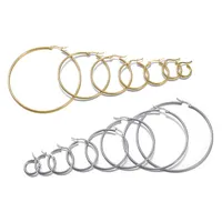 Source Factory Wholesale Stainless Steel Earrings Exaggerated Titanium Steel Earrings Titanium Steel Ear Ring Accessories Wholesale Large Circle Ear Hook main image 4