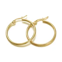 Source Factory Wholesale Stainless Steel Earrings Exaggerated Titanium Steel Earrings Titanium Steel Ear Ring Accessories Wholesale Large Circle Ear Hook sku image 15