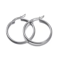 Source Factory Wholesale Stainless Steel Earrings Exaggerated Titanium Steel Earrings Titanium Steel Ear Ring Accessories Wholesale Large Circle Ear Hook sku image 2