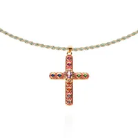Hip-Hop Simple Style Cross 304 Stainless Steel 18K Gold Plated Unisex Choker main image 6