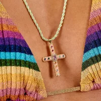 Hip-Hop Simple Style Cross 304 Stainless Steel 18K Gold Plated Unisex Choker main image 5