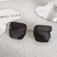 Casual Vacation Square Pc Resin Square Frameless Glasses sku image 4
