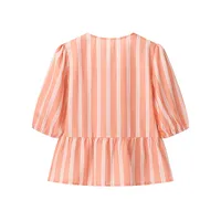 Women's Blouse Half Sleeve Blouses Casual Elegant Streetwear Stripe main image 4