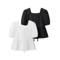Women's Blouse Half Sleeve Blouses Streetwear Solid Color main image 2
