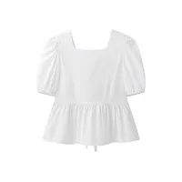 Women's Blouse Half Sleeve Blouses Streetwear Solid Color main image 3
