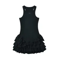 Women's A- Line Skirt Streetwear Round Neck Sleeveless Solid Color Above Knee Holiday Banquet Selfie sku image 10