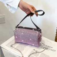 Women's Oxford Cloth Glittery Streetwear Square Zipper Chain Bag main image 1