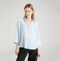 Women's Blouse Long Sleeve Blouses Elegant Stripe Solid Color main image 1