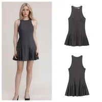 Women's Sheath Dress Elegant Round Neck Sleeveless Solid Color Above Knee Holiday Daily Selfie main image 1