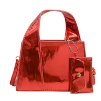 Women's Small Pu Leather Solid Color Classic Style Square Zipper Crossbody Bag sku image 1