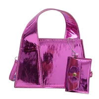 Women's Small Pu Leather Solid Color Classic Style Square Zipper Crossbody Bag sku image 7