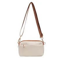 Women's Medium Cloth Solid Color Classic Style Square Zipper Shoulder Bag sku image 2