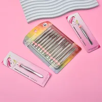 Factory Wholesale Stainless Steel Eyebrow Clip Flat Oblique Eyelash Beard Tweezers Eyebrow Clip Beauty Beauty Makeup Tools main image 1