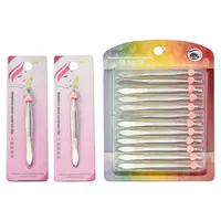 Factory Wholesale Stainless Steel Eyebrow Clip Flat Oblique Eyelash Beard Tweezers Eyebrow Clip Beauty Beauty Makeup Tools main image 3