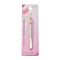 Factory Wholesale Stainless Steel Eyebrow Clip Flat Oblique Eyelash Beard Tweezers Eyebrow Clip Beauty Beauty Makeup Tools sku image 1